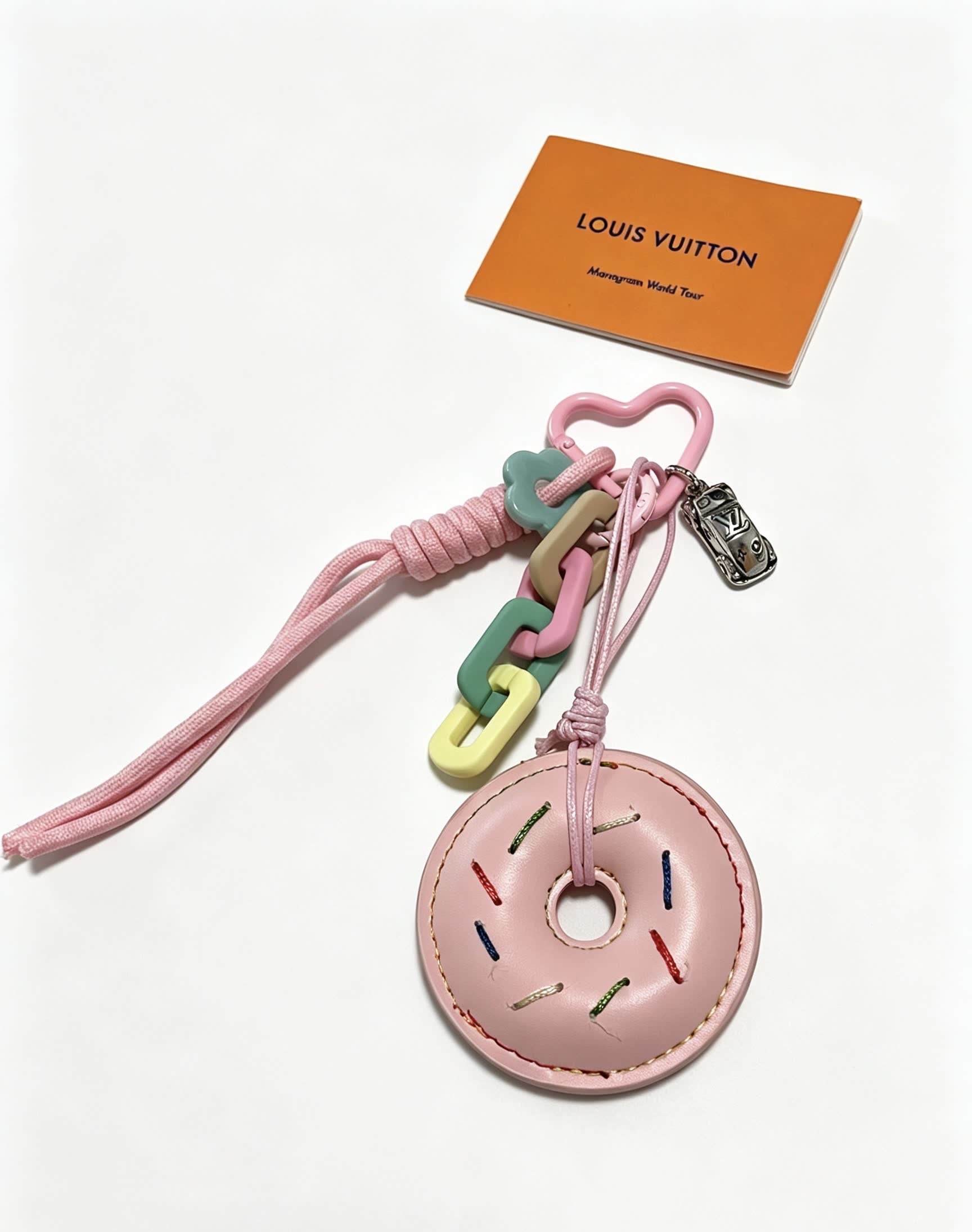 Louis Vuitton Pink Donut Keychain